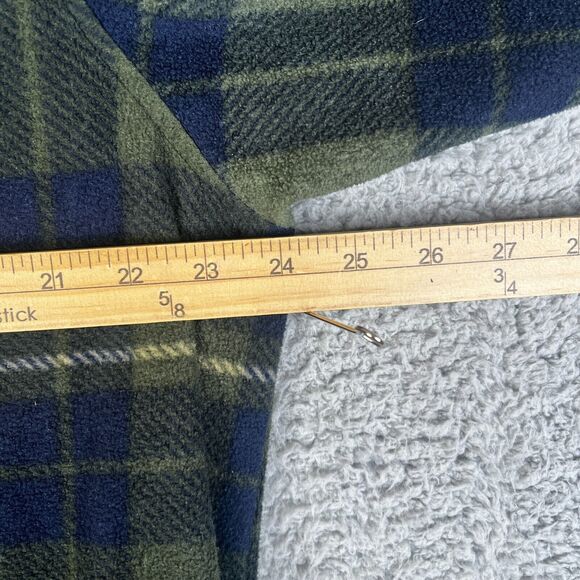 Freedom Foundry Shirt Mens XL Fleece Button Up Green Blue Plaid Flap Pockets - Picture 11 of 12